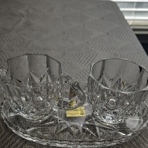 Elegant Glass Sugar and Creamer Set